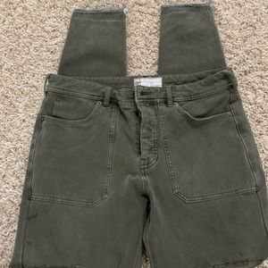 free people army green jeans